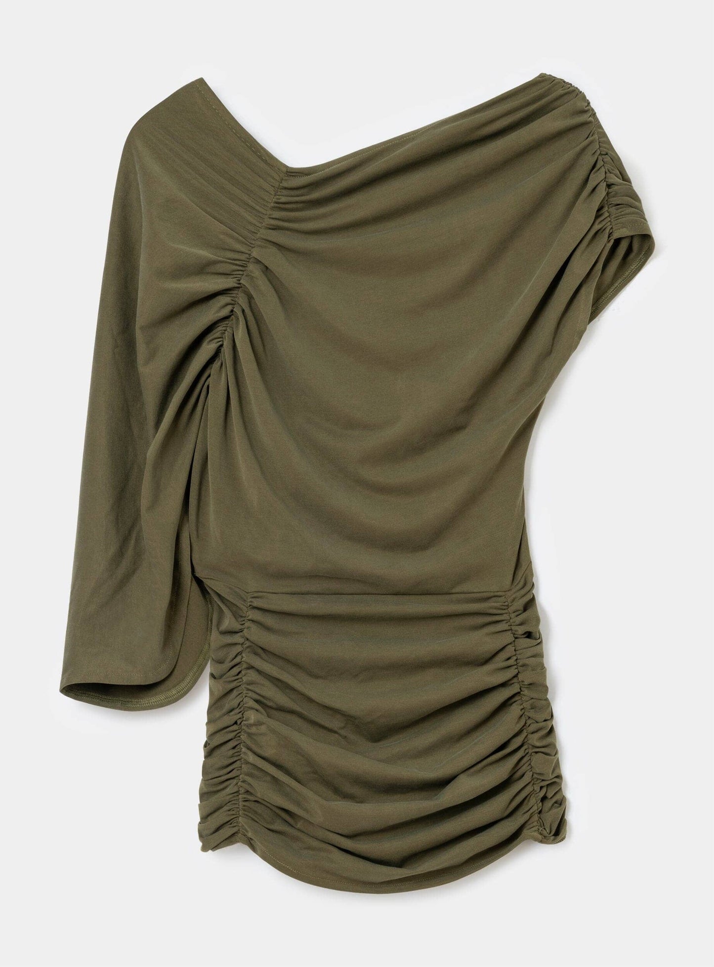 AERIS KHAKI DRAPED TOP