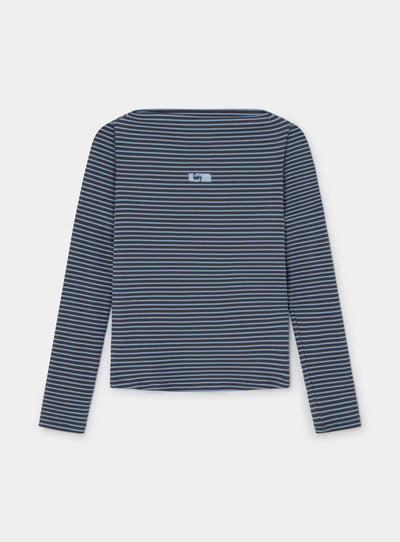 EMORY BLUE STRIPED LONG SLEEVE T-SHIRT