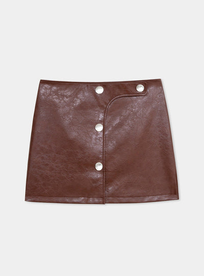 LENA BROWN SHORT SKIRT