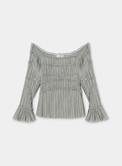 PETRA SQUARED TEXTURED BLOUSE