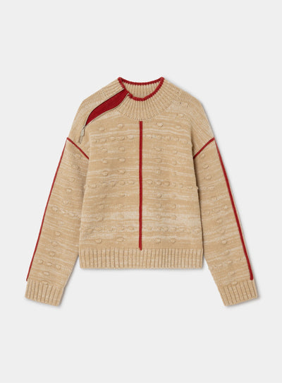 RIBES BEIGE TEXTURED KNIT