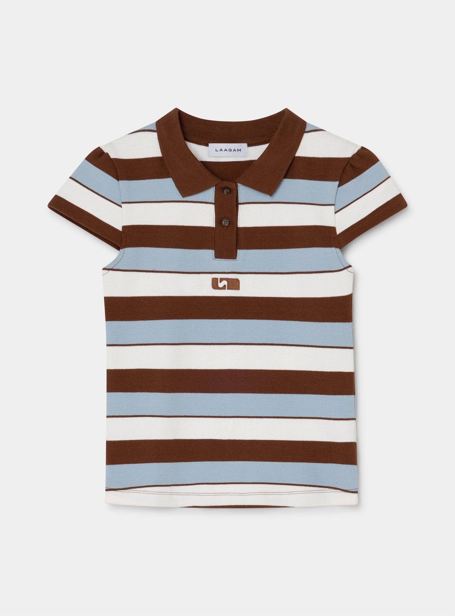 ERYA BLUE STRIPED POLO T-SHIRT