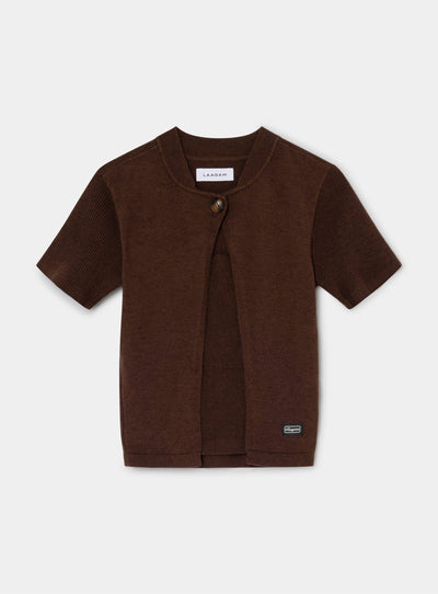 GALA BROWN KNITTED TOP