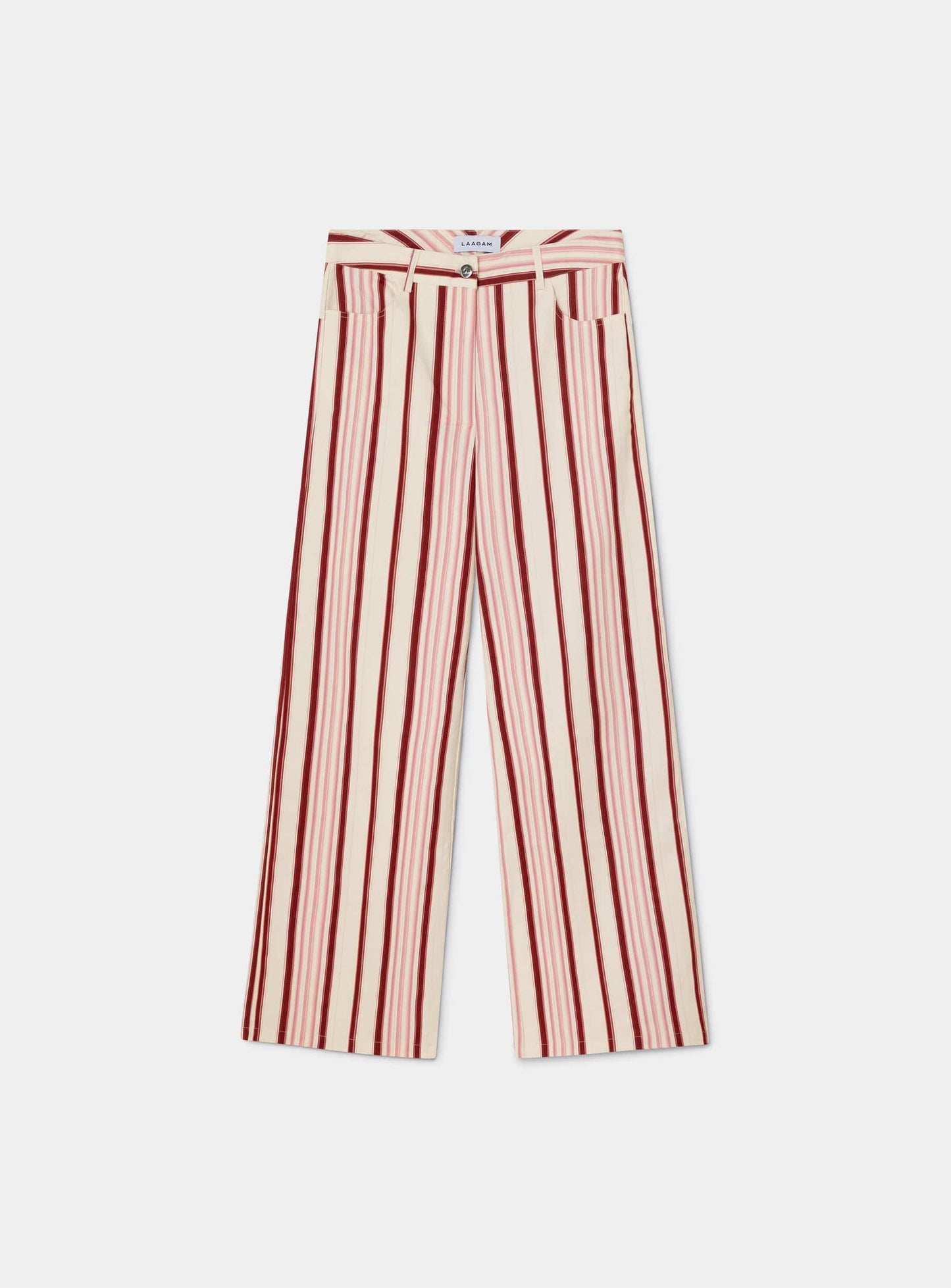 LEROY PINK STRIPED TWILL PANTS