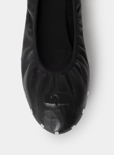 PLIÉ BLACK STUDS BALLERINA