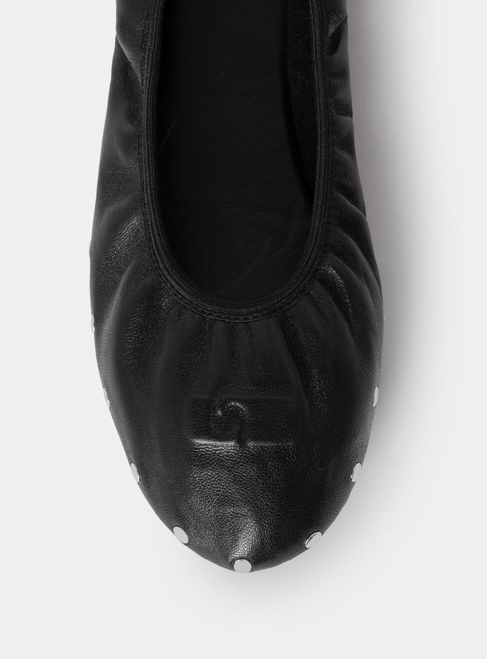PLIÉ BLACK STUDS BALLERINA