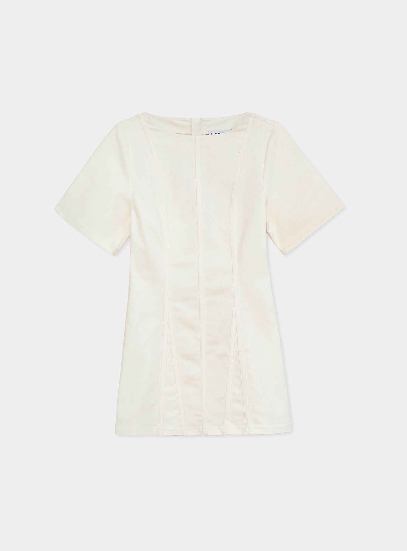 ROSETTE ECRU SHORT DRESS