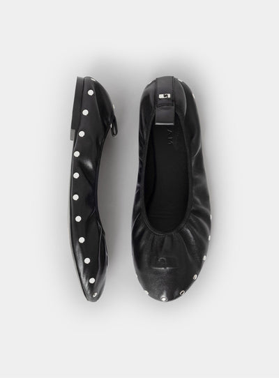 PLIÉ BLACK STUDS BALLERINA