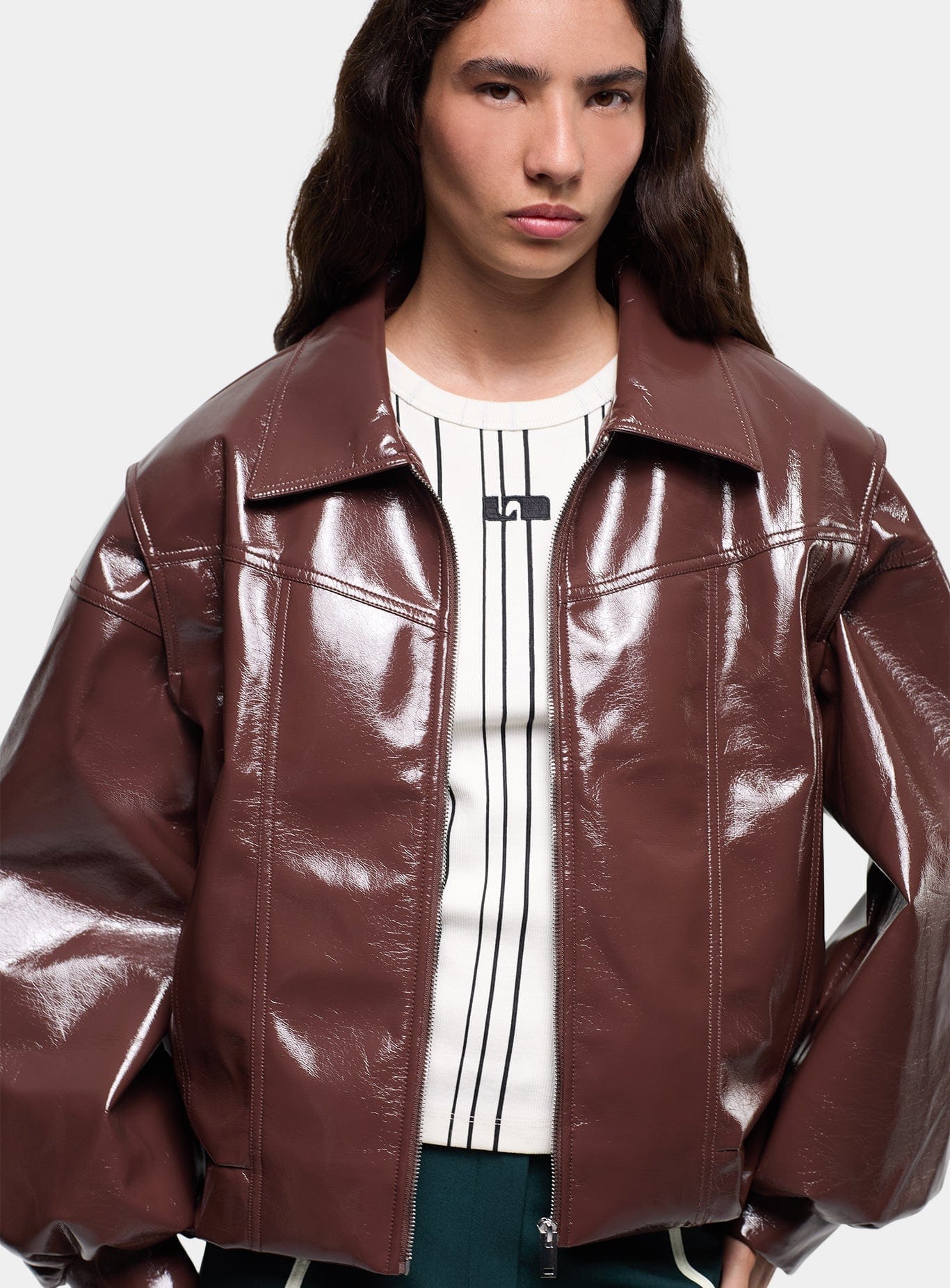 CUPIDO BROWN BOMBER JACKET
