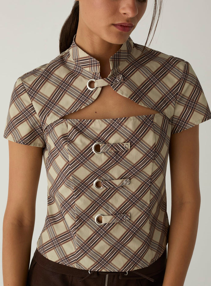 AZURA ECRU SQUARED TOP