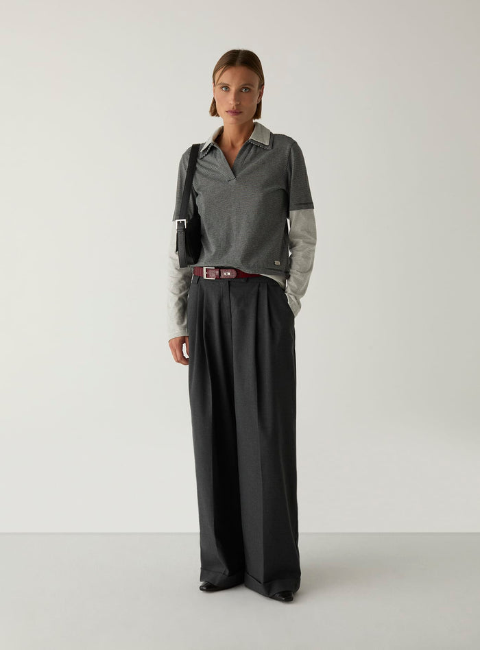 SMITH GREY TAILORED PANTS