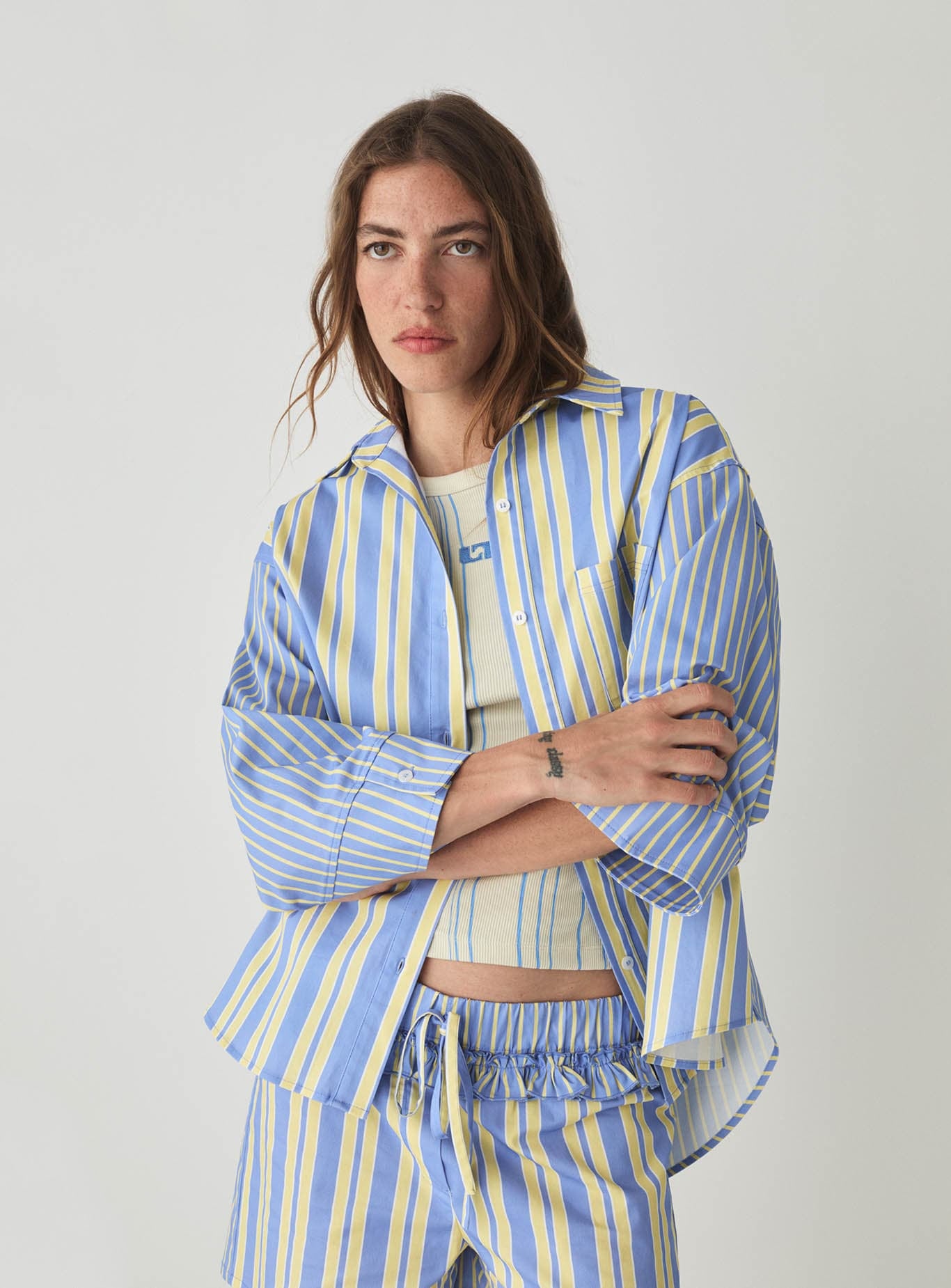 Caos Blue Poplin Shirt | LAAGAM