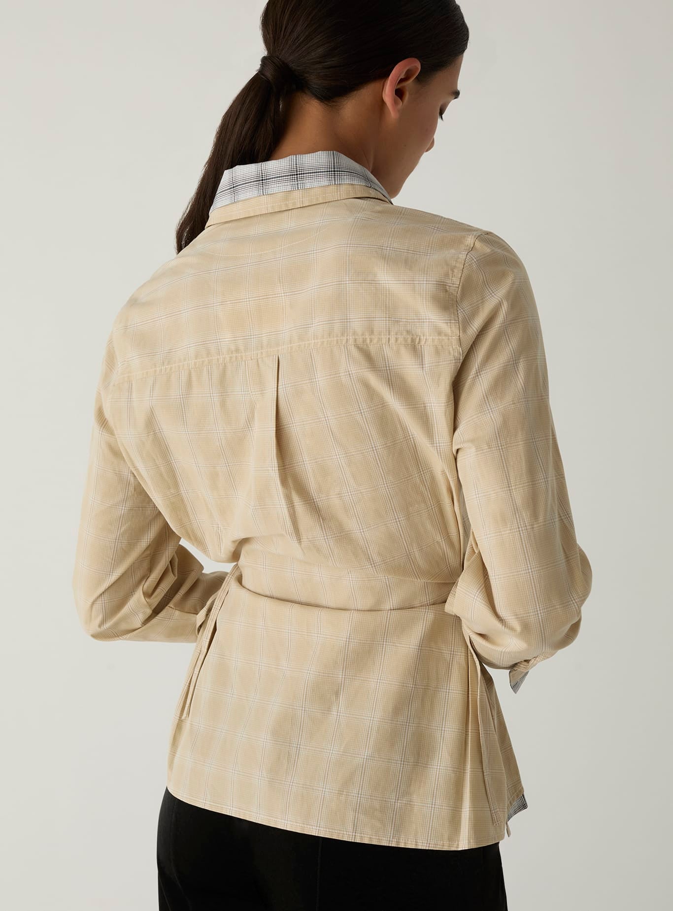 CHAPELL BEIGE SQUARED LAYERED SHIRT