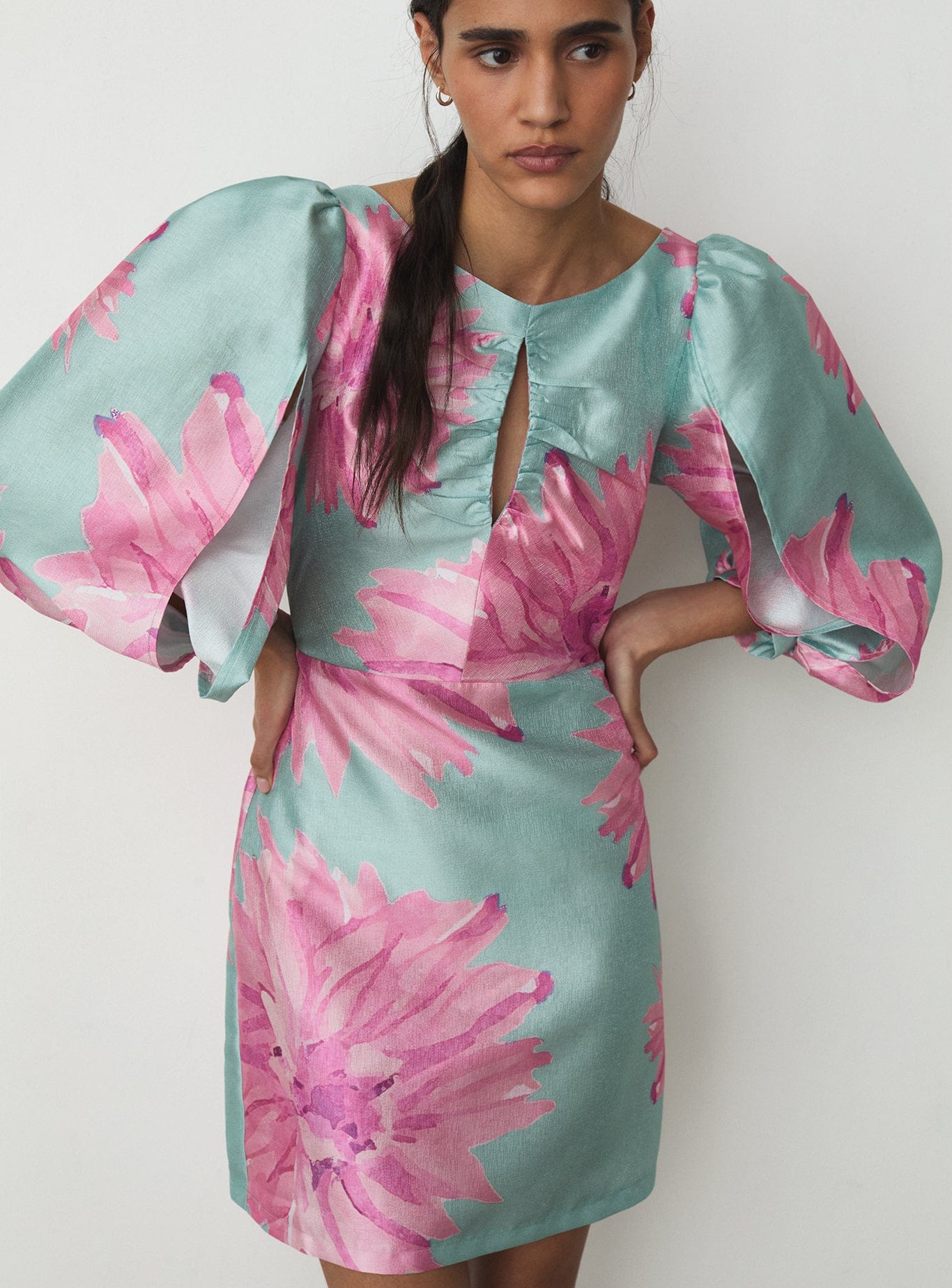 laagam green dress Arizona Pleated Dress Green