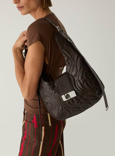 VIXEN BROWN LEATHER PADDED BAG