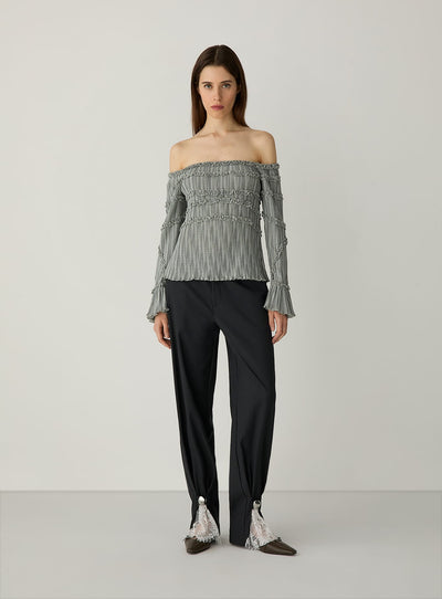 IVAH GREY TAILORED PANTS