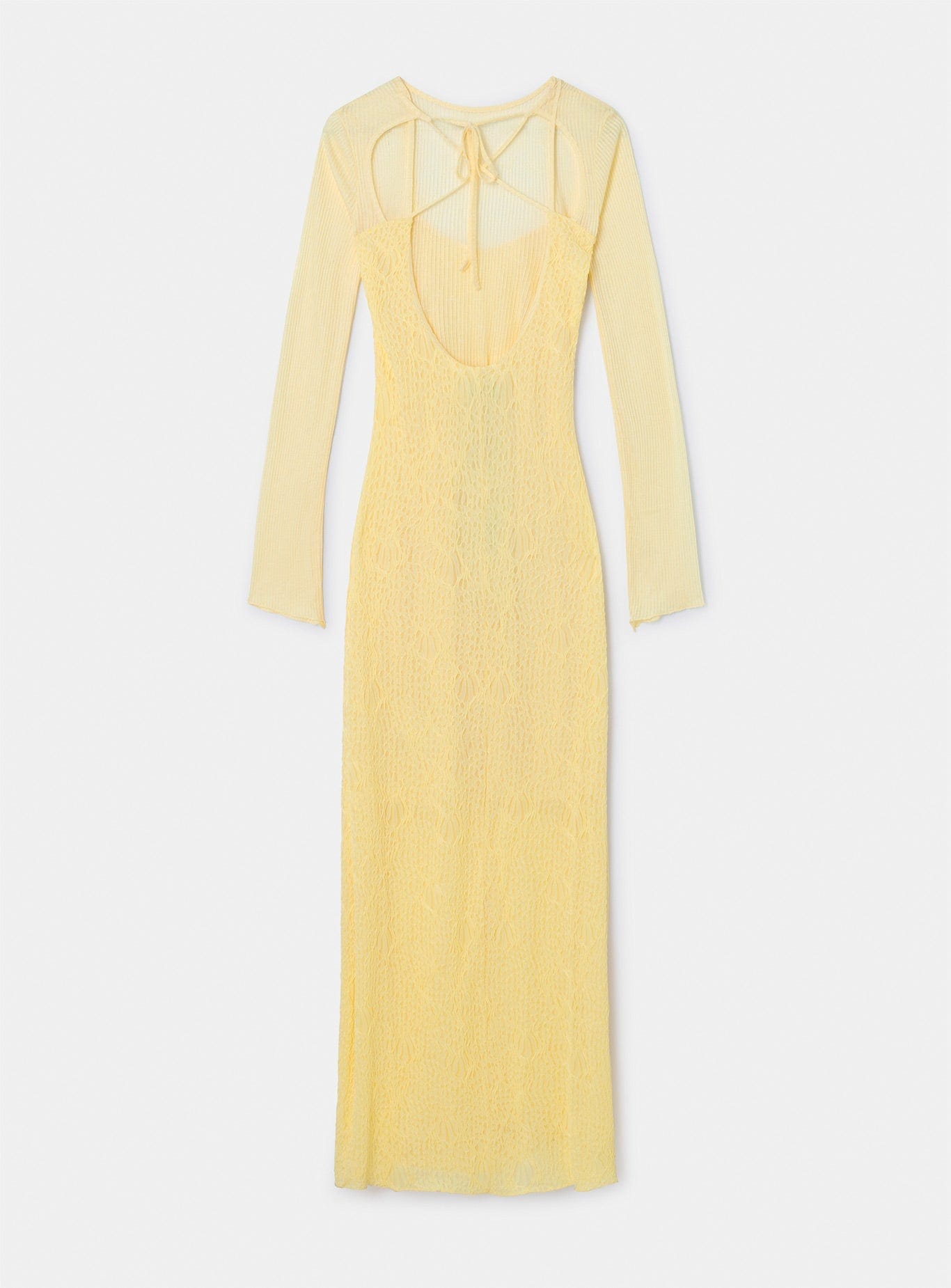 MARGOT YELLOW JERSEY MIDI DRESS