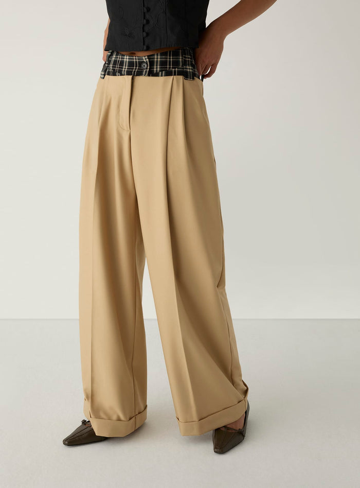SMITH SAND TAILORED PANTS