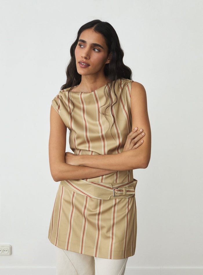 ZOLA CAMEL SHORT DRESS