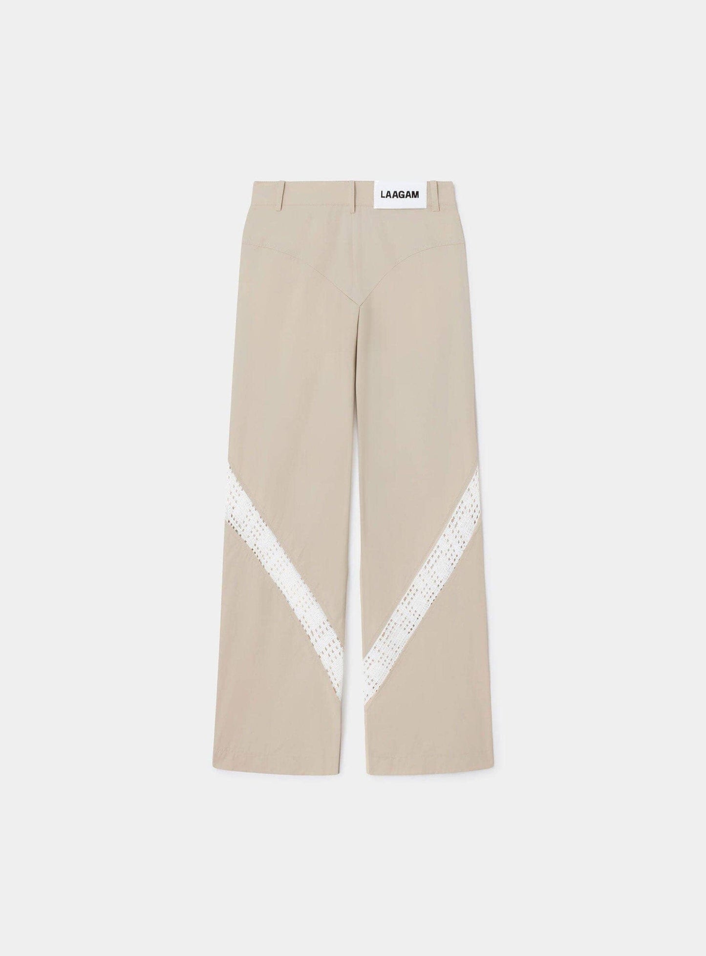 ELLIE BEIGE RELAXED CUT-OUT PANTS