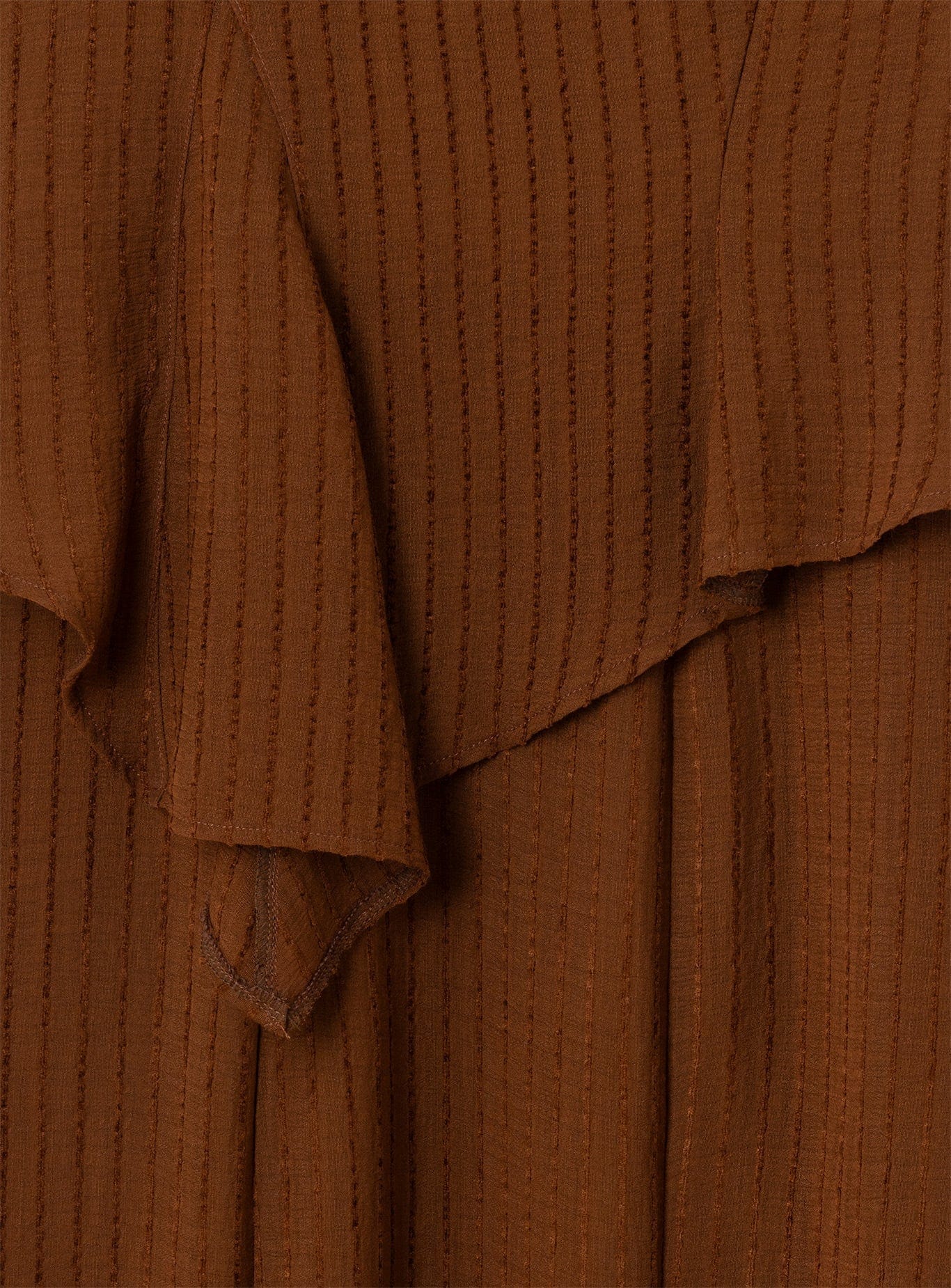 LEA BROWN TEXTURED MIDI DRESS