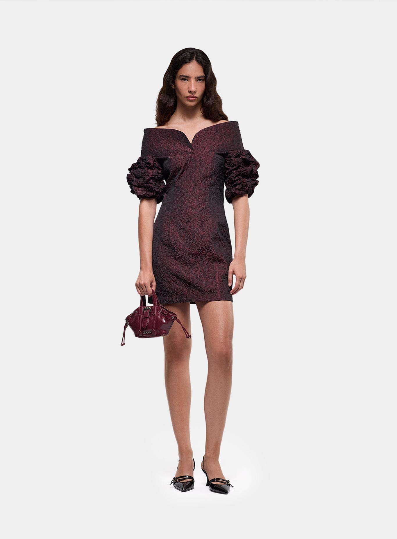 DANIELLE BURGUNDY SHORT DRESS