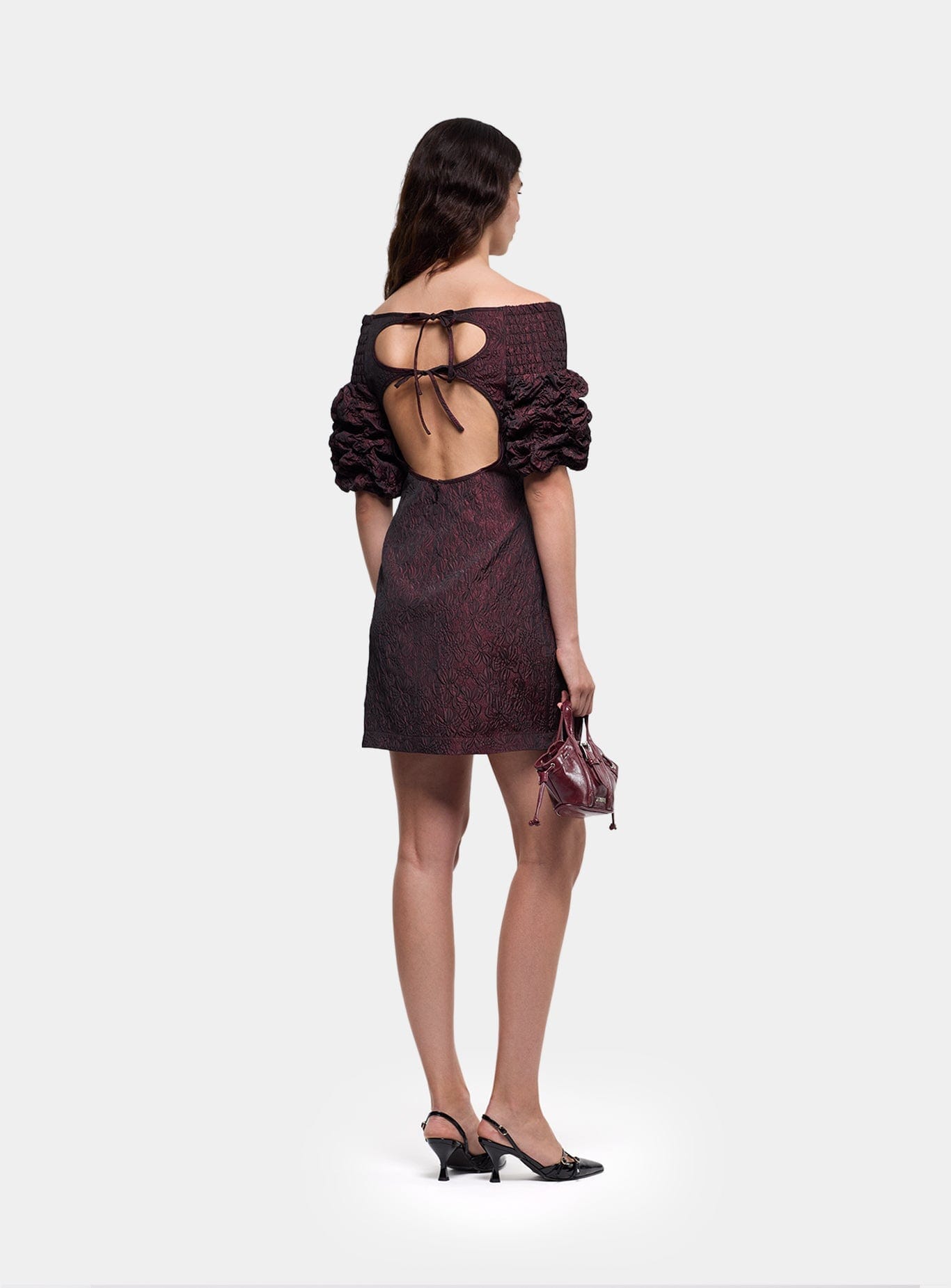 DANIELLE BURGUNDY SHORT DRESS