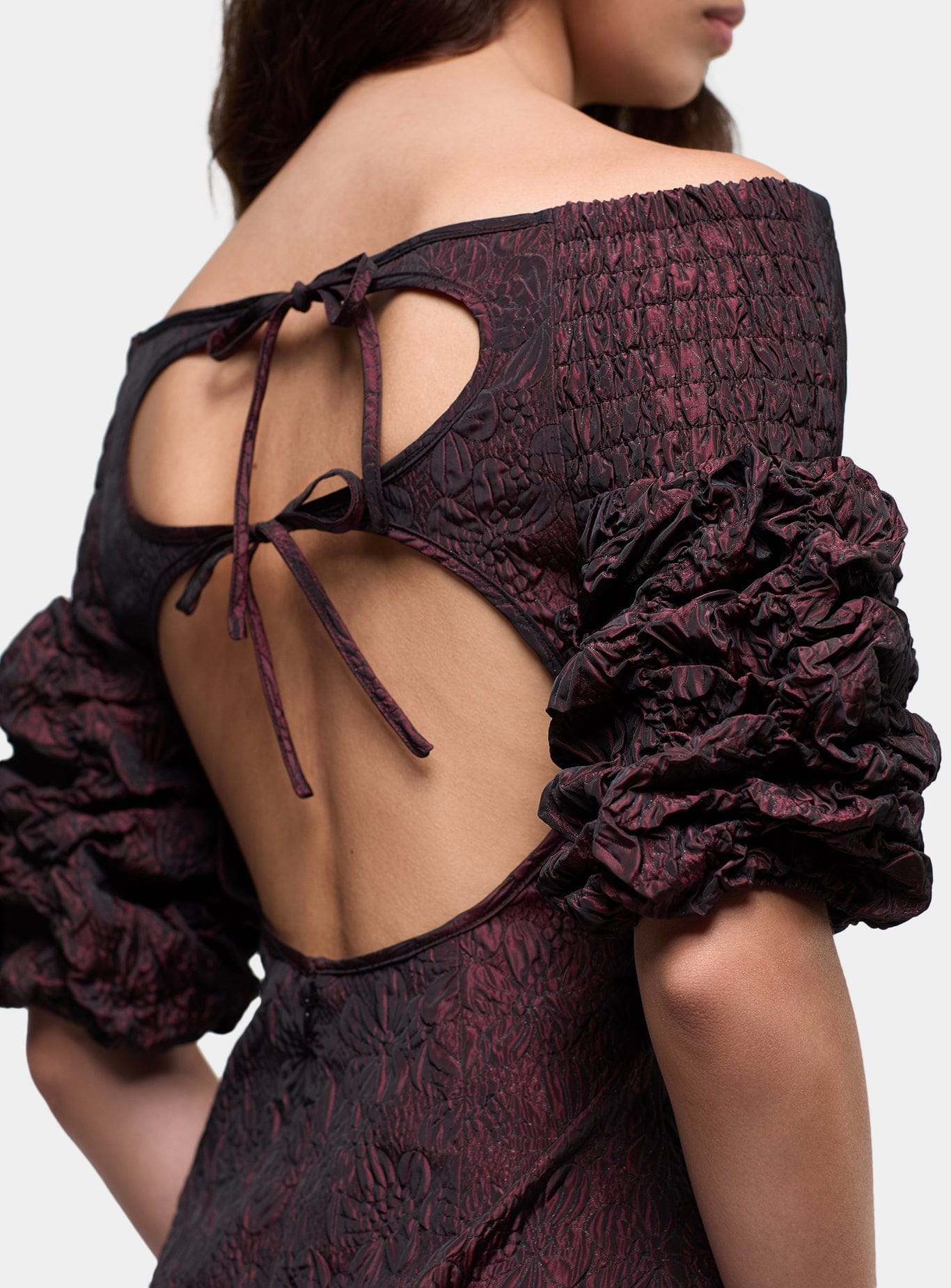 DANIELLE BURGUNDY SHORT DRESS