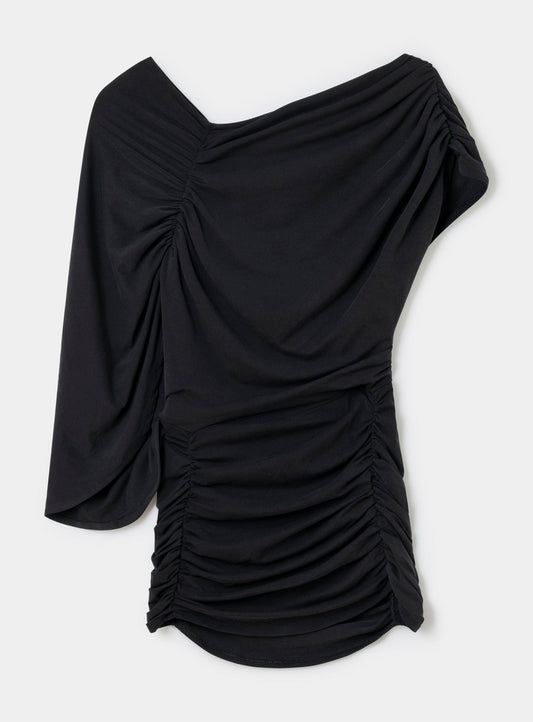 AERIS BLACK DRAPED TOP