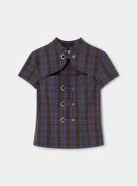 AZURA BROWN SQUARED TOP