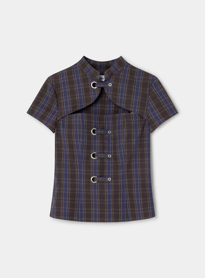 AZURA BROWN SQUARED TOP