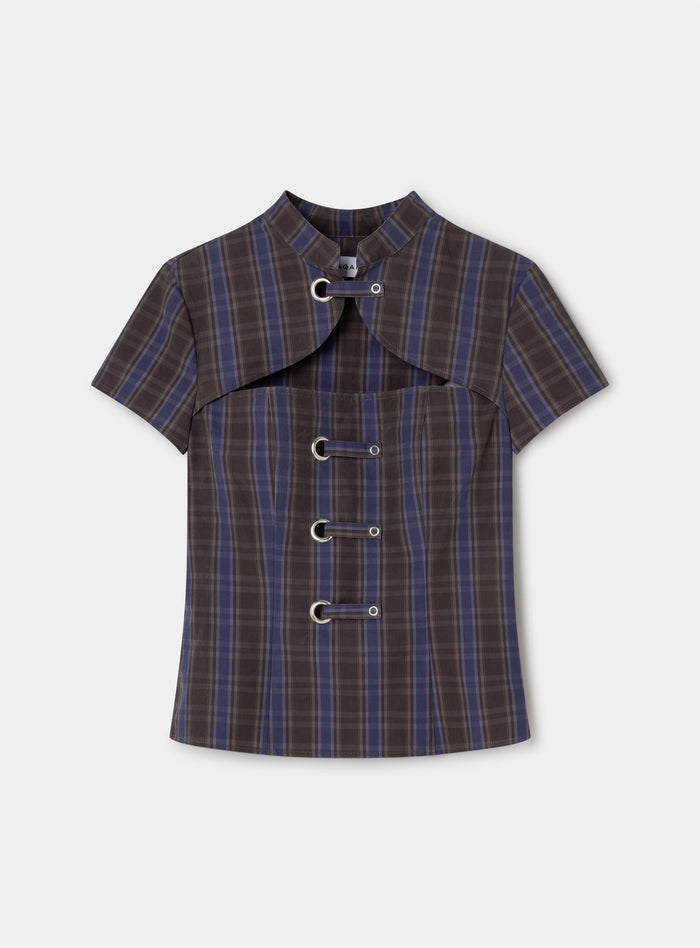 AZURA BROWN SQUARED TOP