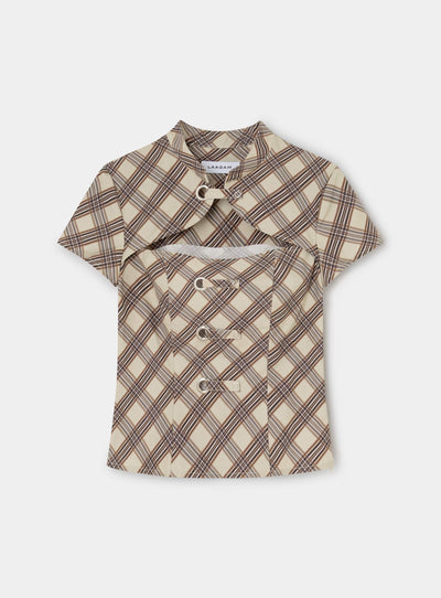AZURA ECRU SQUARED TOP