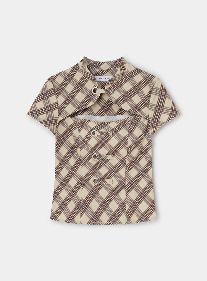 AZURA ECRU SQUARED TOP