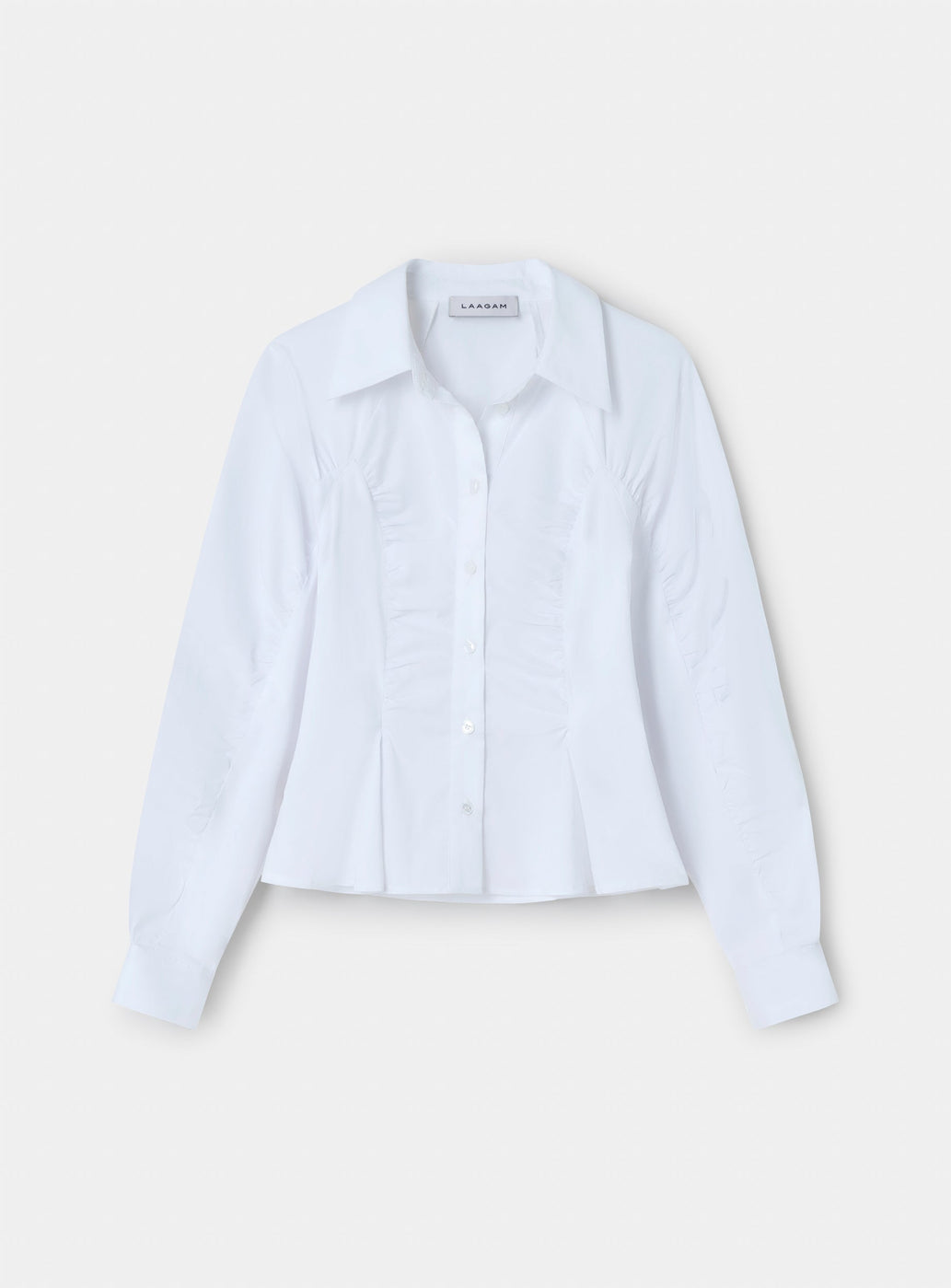 BELLEVILLE WHITE RUCHED SHIRT