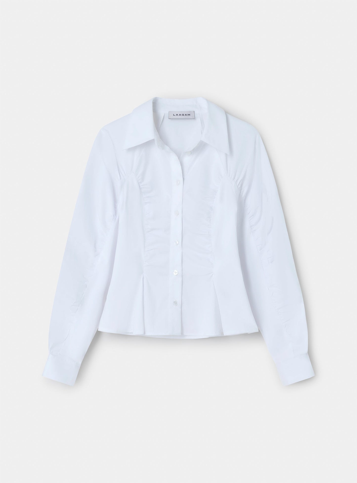 BELLEVILLE WHITE RUCHED SHIRT