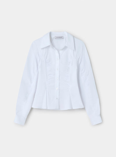 BELLEVILLE WHITE RUCHED SHIRT