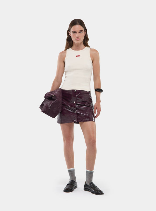 LENA PLUM SHORT SKIRT