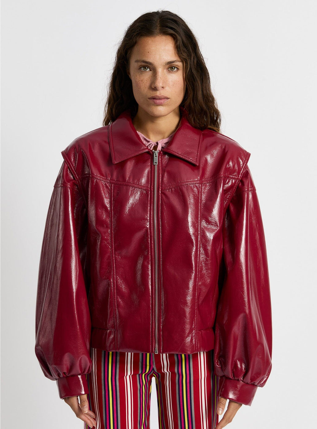 CUPIDO RED BOMBER JACKET