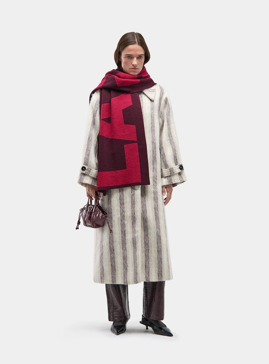 DAMSON PLUM LOGO SCARF