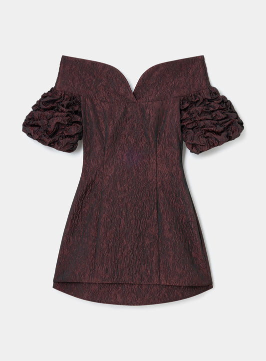 DANIELLE BURGUNDY SHORT DRESS