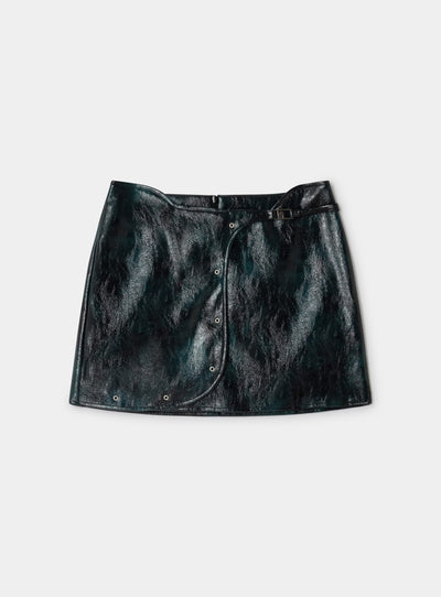 ELODIE DARK GREEN SHORT SKIRT