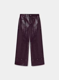 ELWYN BURGUNDY TEXTURED PANTS