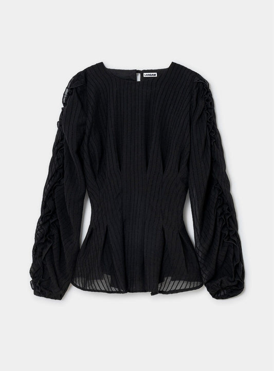 GOYA BLACK PUFF SLEEVE BLOUSE