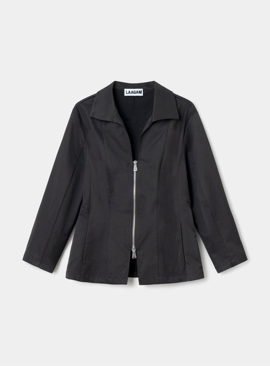 HARLEM BLACK ZIPPERED SHIRT