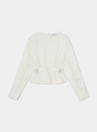 JAXE ECRU LONG SLEEVE BLOUSE