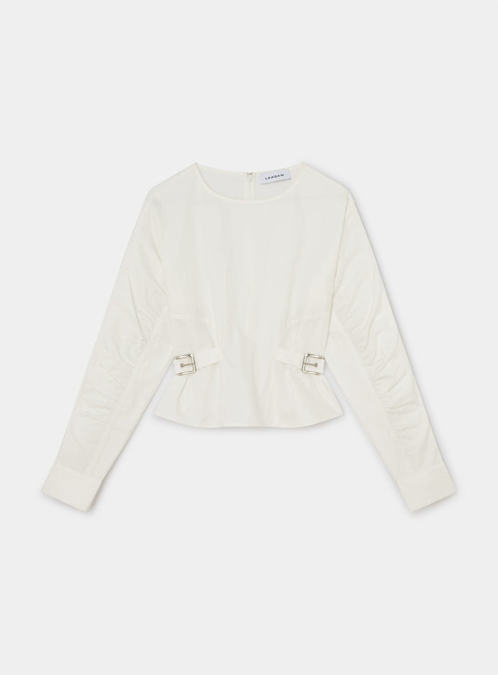 JAXE ECRU LONG SLEEVE BLOUSE