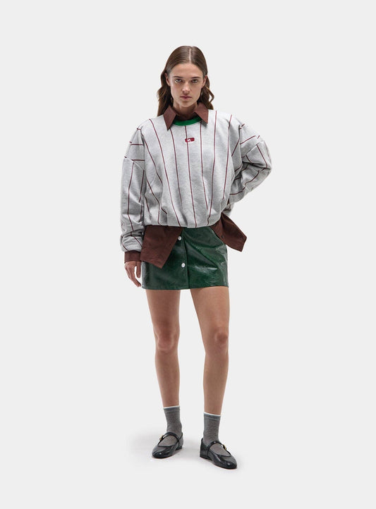 KELLY GREY STRIPED SWEATSHIRT