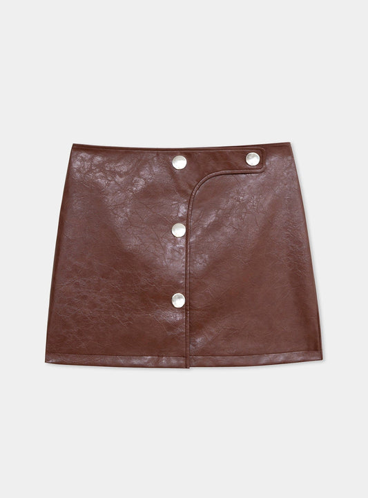 LENA BROWN SHORT SKIRT