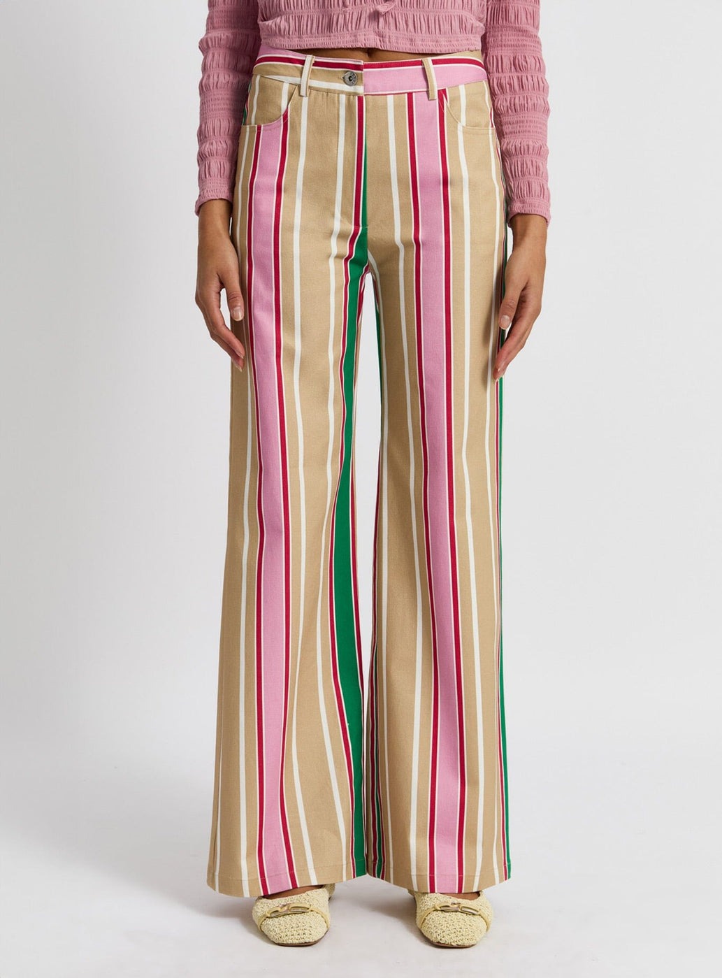 LEROY BROWN STRIPED TWILL PANTS